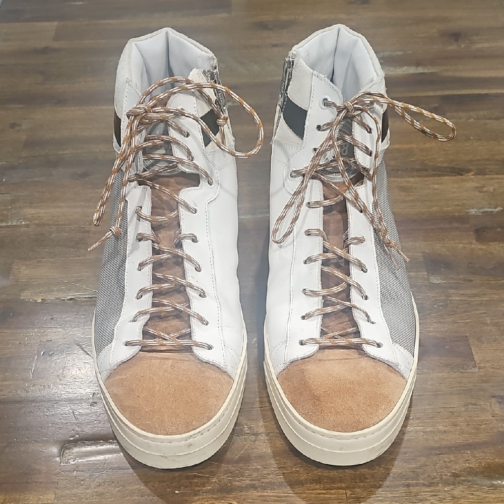 P448 High-Tops with Tan and Gray Details